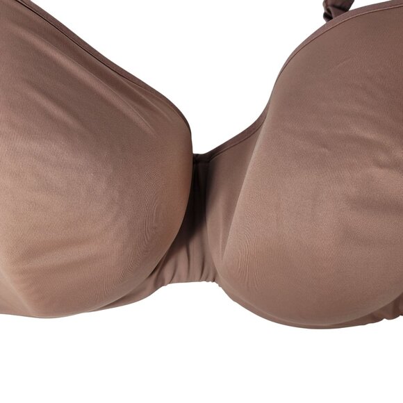 Cacique Full Coverage Bra Brown 40H Underwire Adj Seamless Square Lightly Lined - Picture 3 of 10